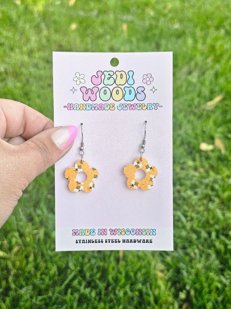 Bumblebee Flower Earrings