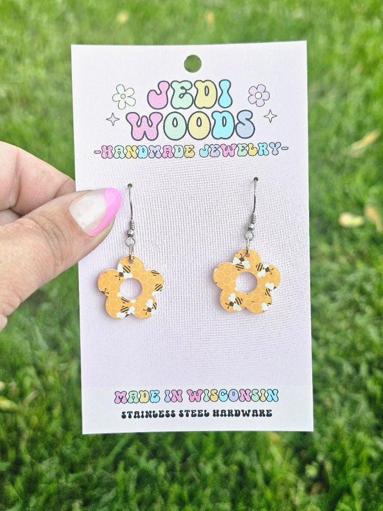 Bumblebee Flower Earrings