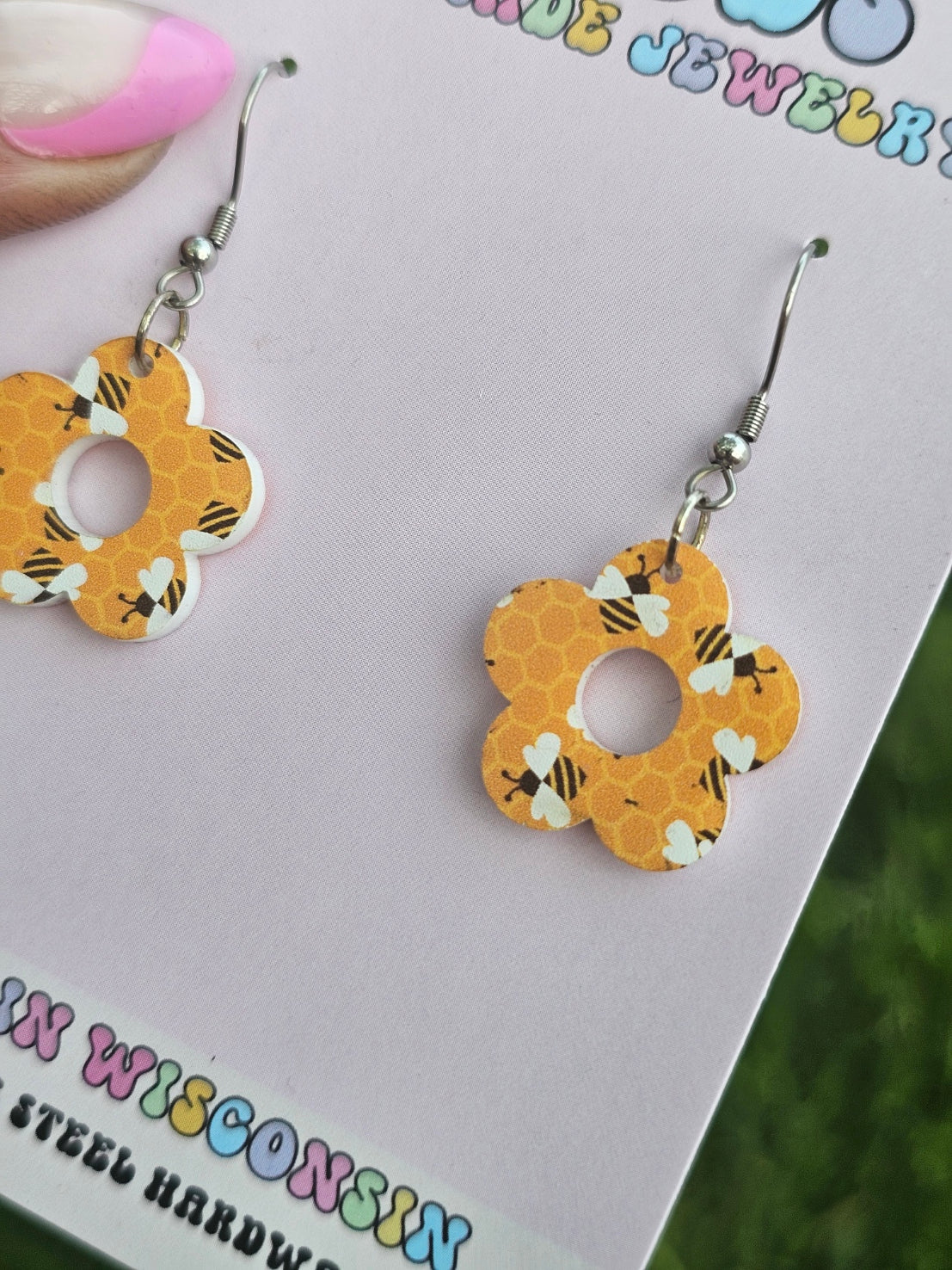 Bumblebee Flower Earrings