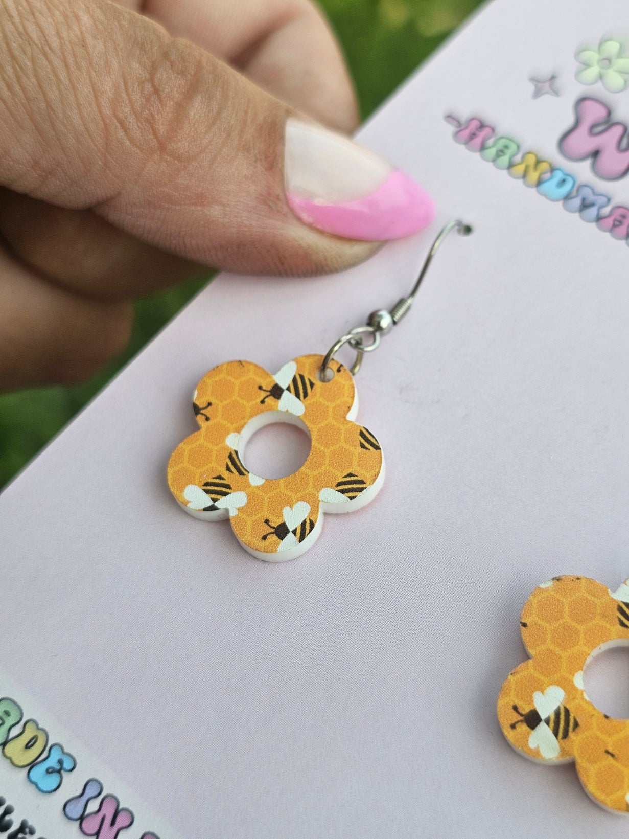 Bumblebee Flower Earrings