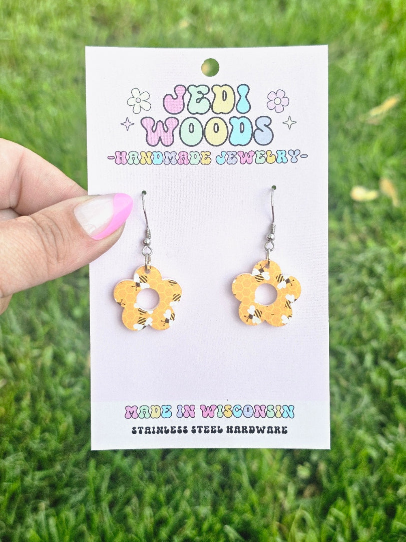 Bumblebee Flower Earrings