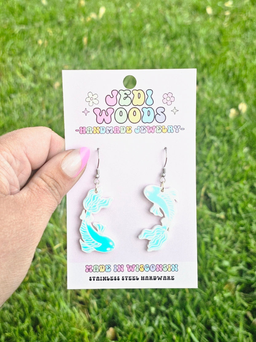 Color Changing Koi Fish Earrings