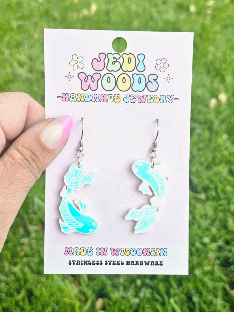 Color Changing Koi Fish Earrings
