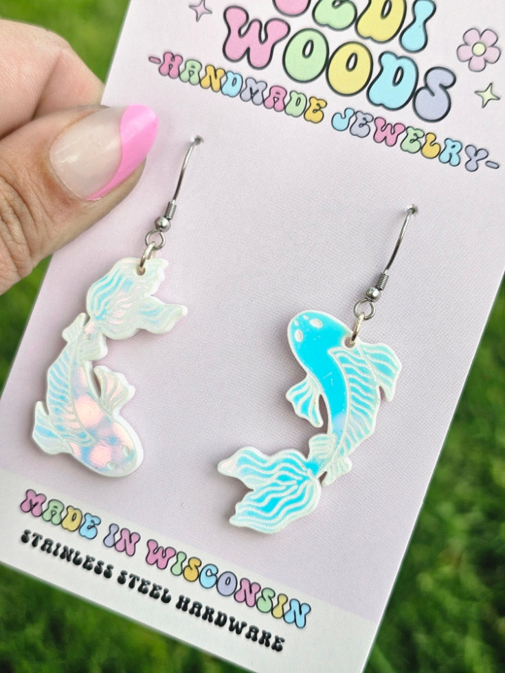 Color Changing Koi Fish Earrings