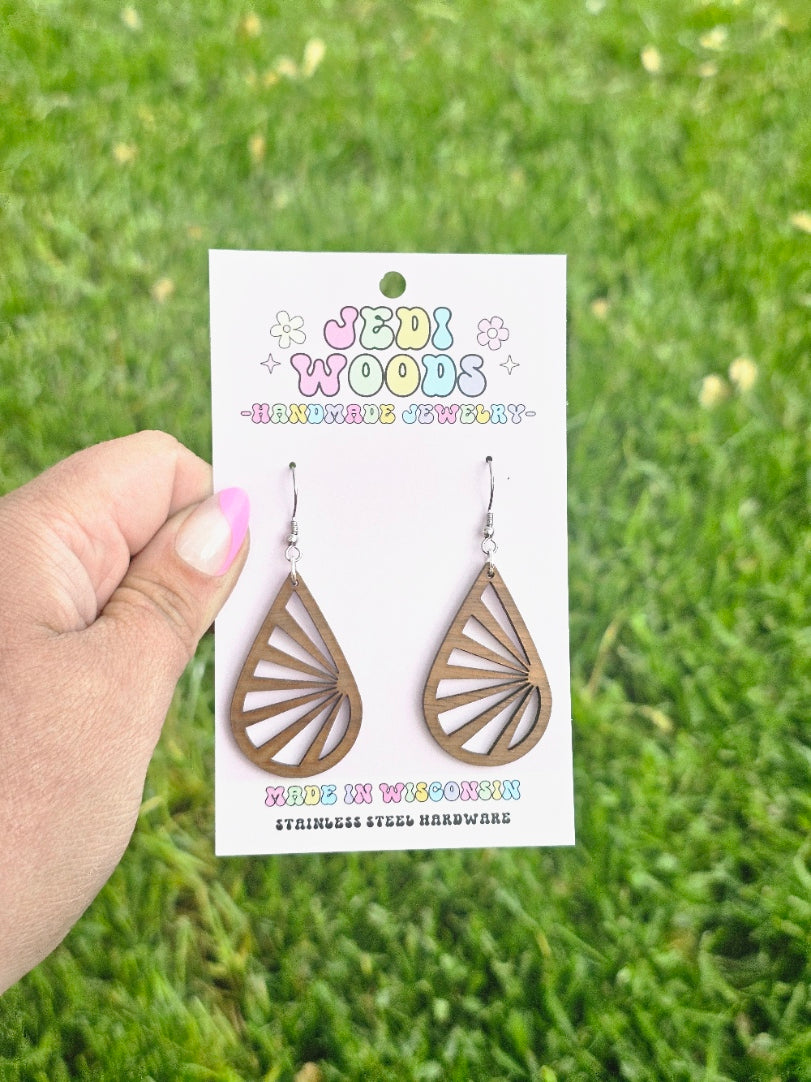 Wooden Sunburst Dangles
