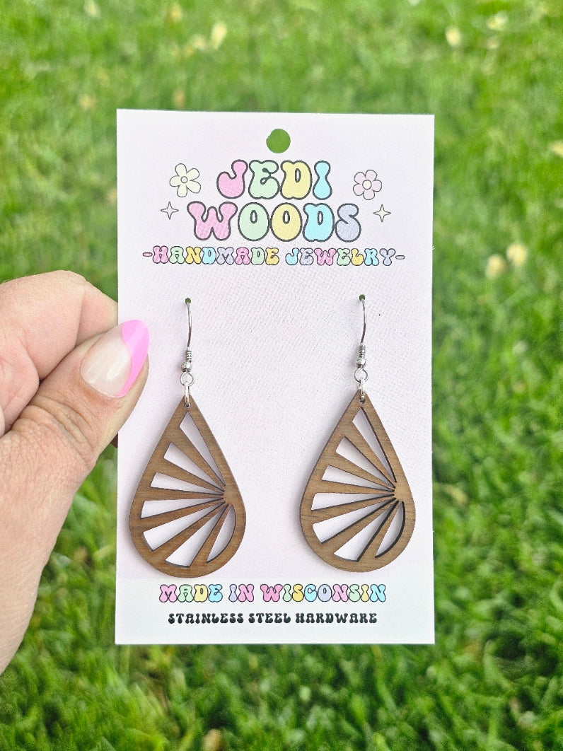 Wooden Sunburst Dangles