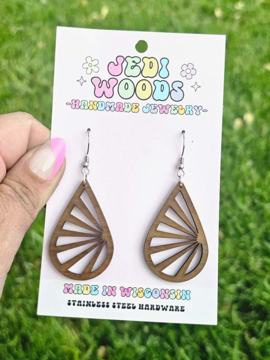 Wooden Sunburst Dangles