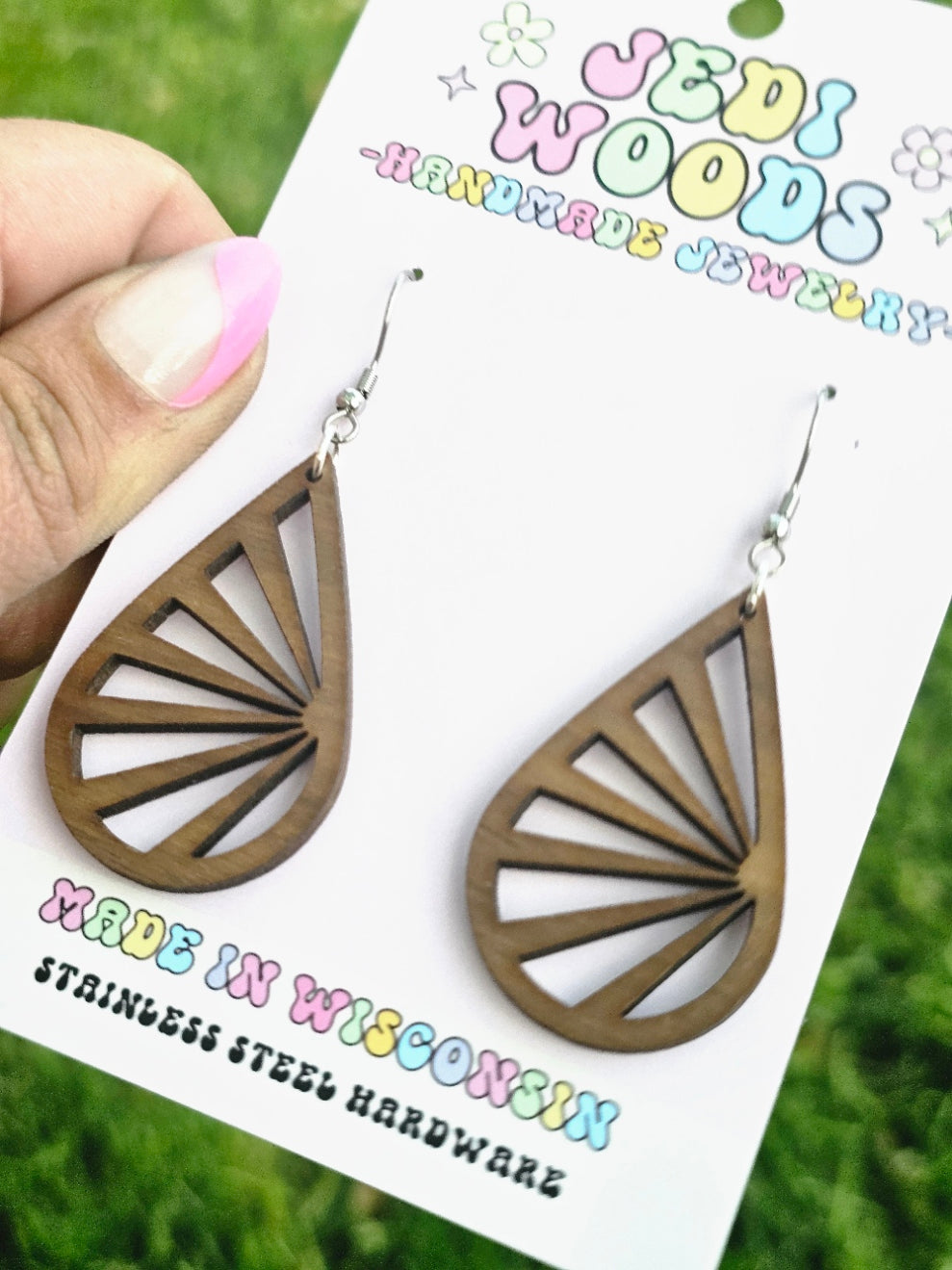 Wooden Sunburst Dangles