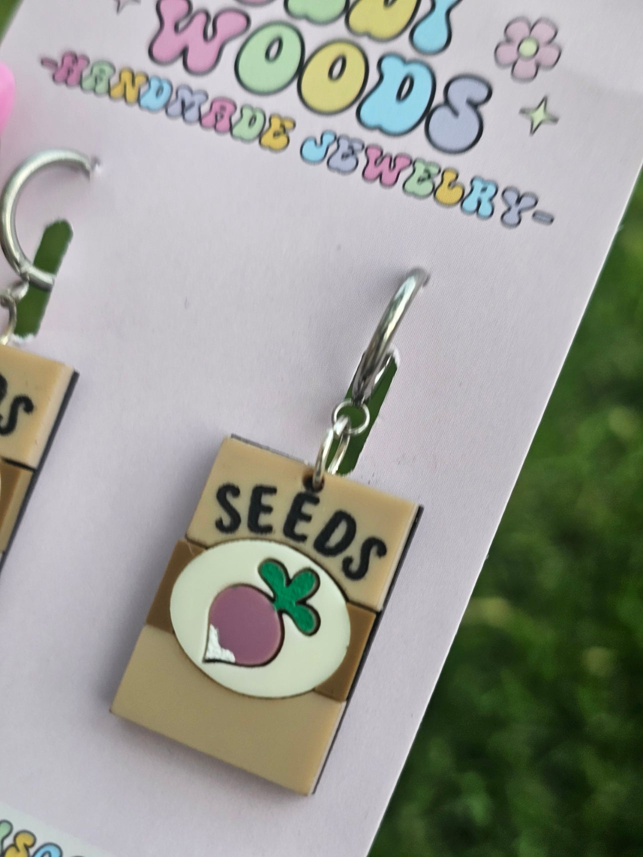 Radish Seed Packet Earrings