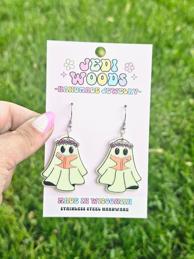 Bookish Ghost Earrings