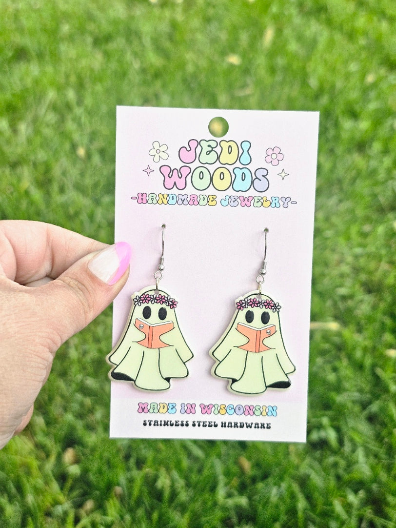 Bookish Ghost Earrings