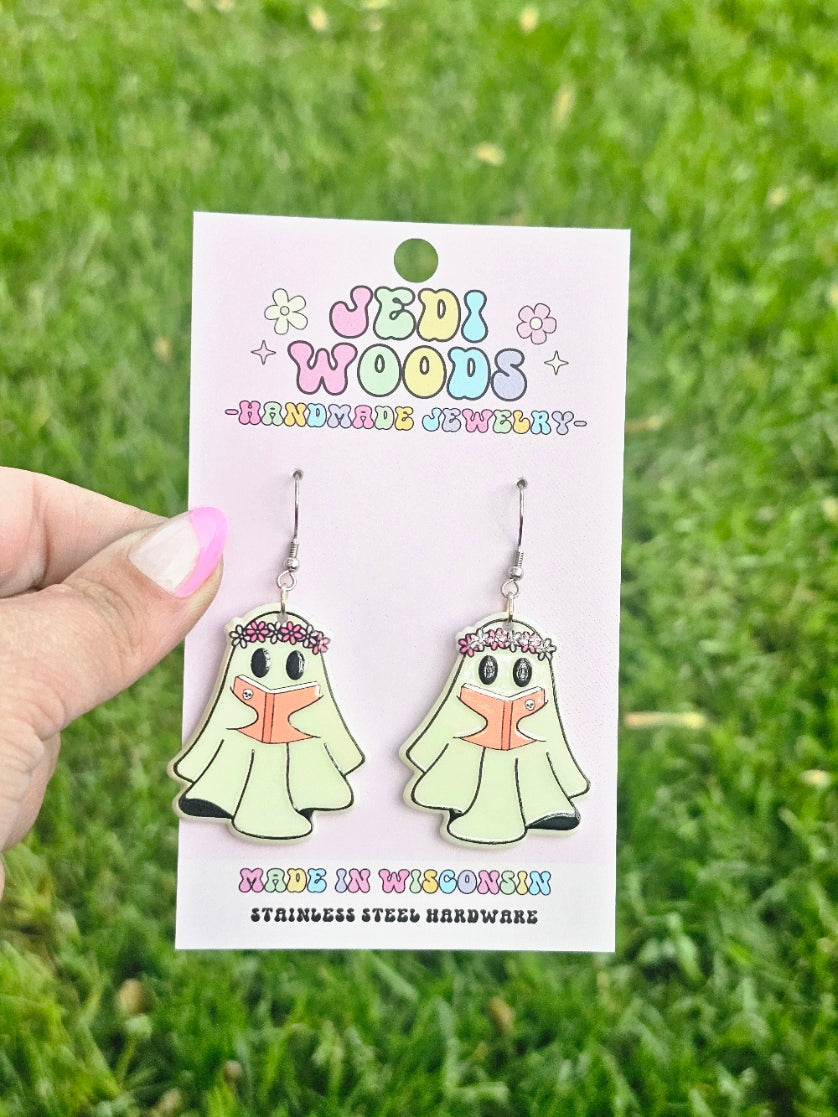 Bookish Ghost Earrings