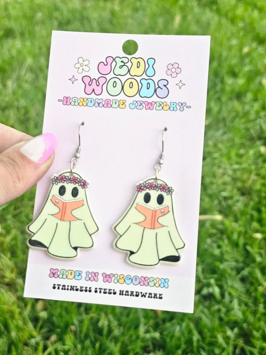 Bookish Ghost Earrings