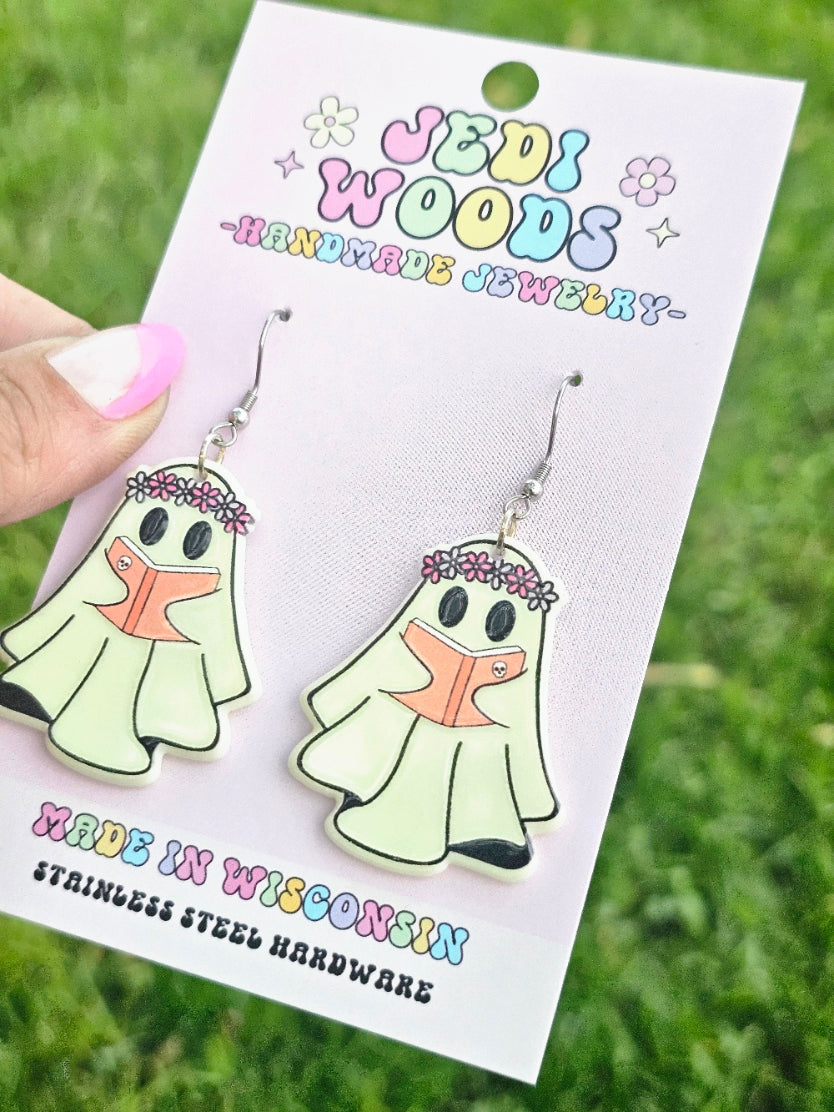 Bookish Ghost Earrings