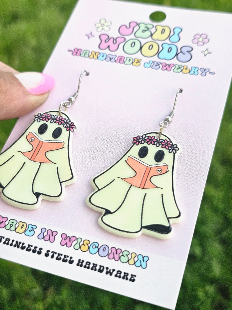 Bookish Ghost Earrings