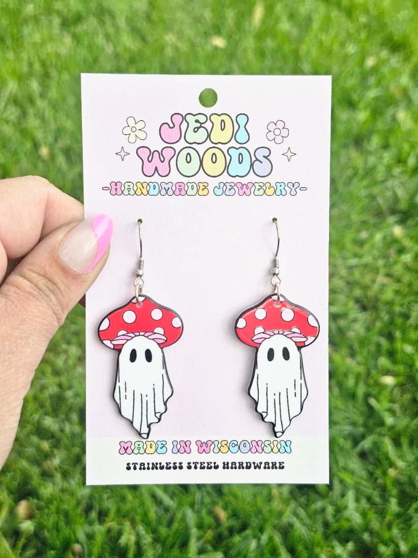 Mushroom Ghost Earrings