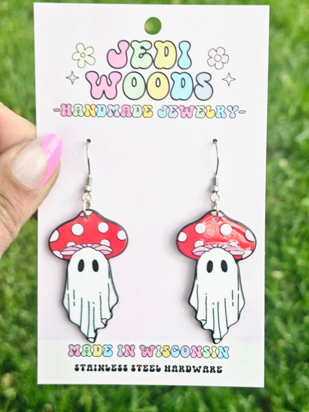 Mushroom Ghost Earrings