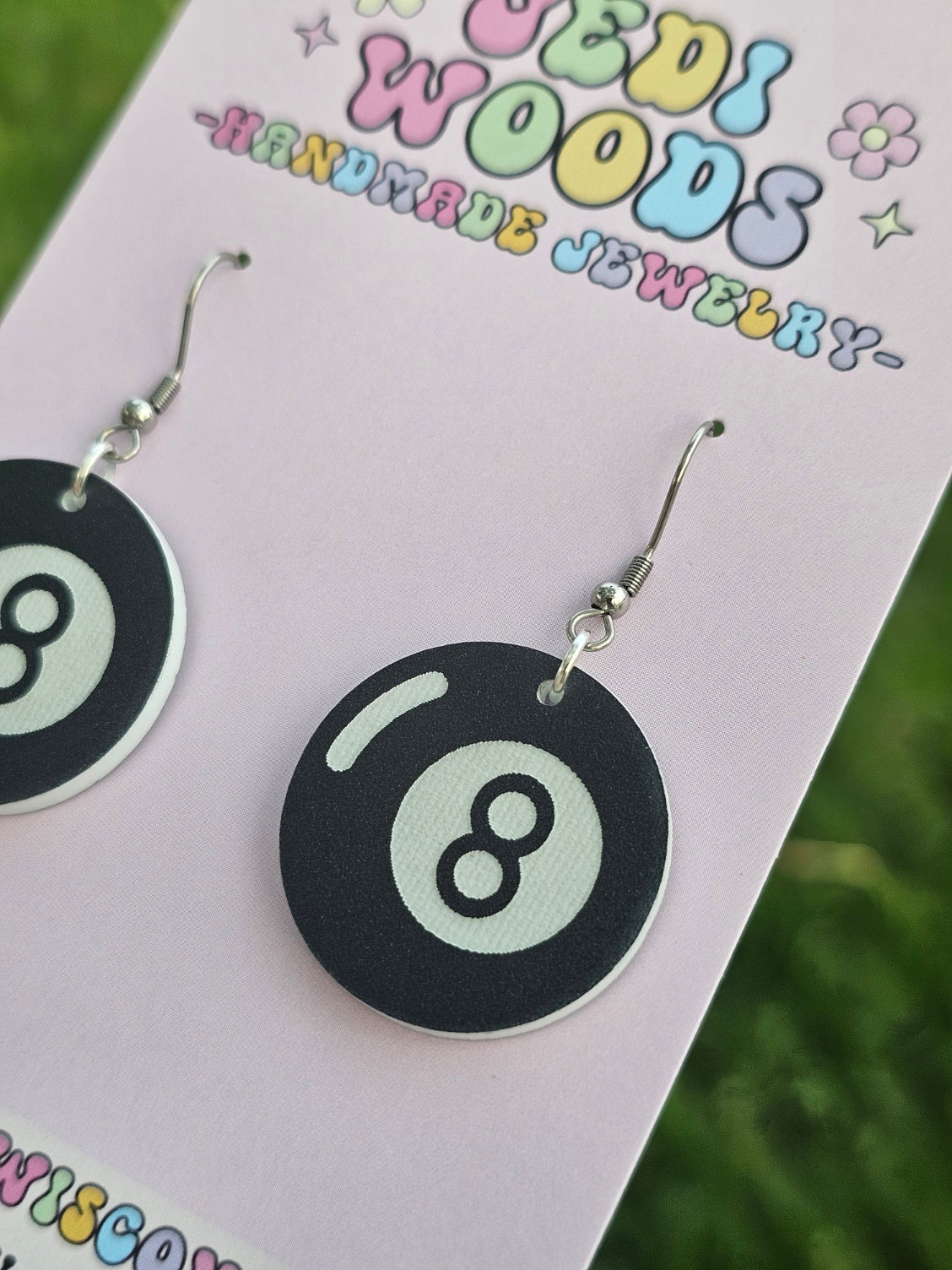 Magic 8 Ball Earrings