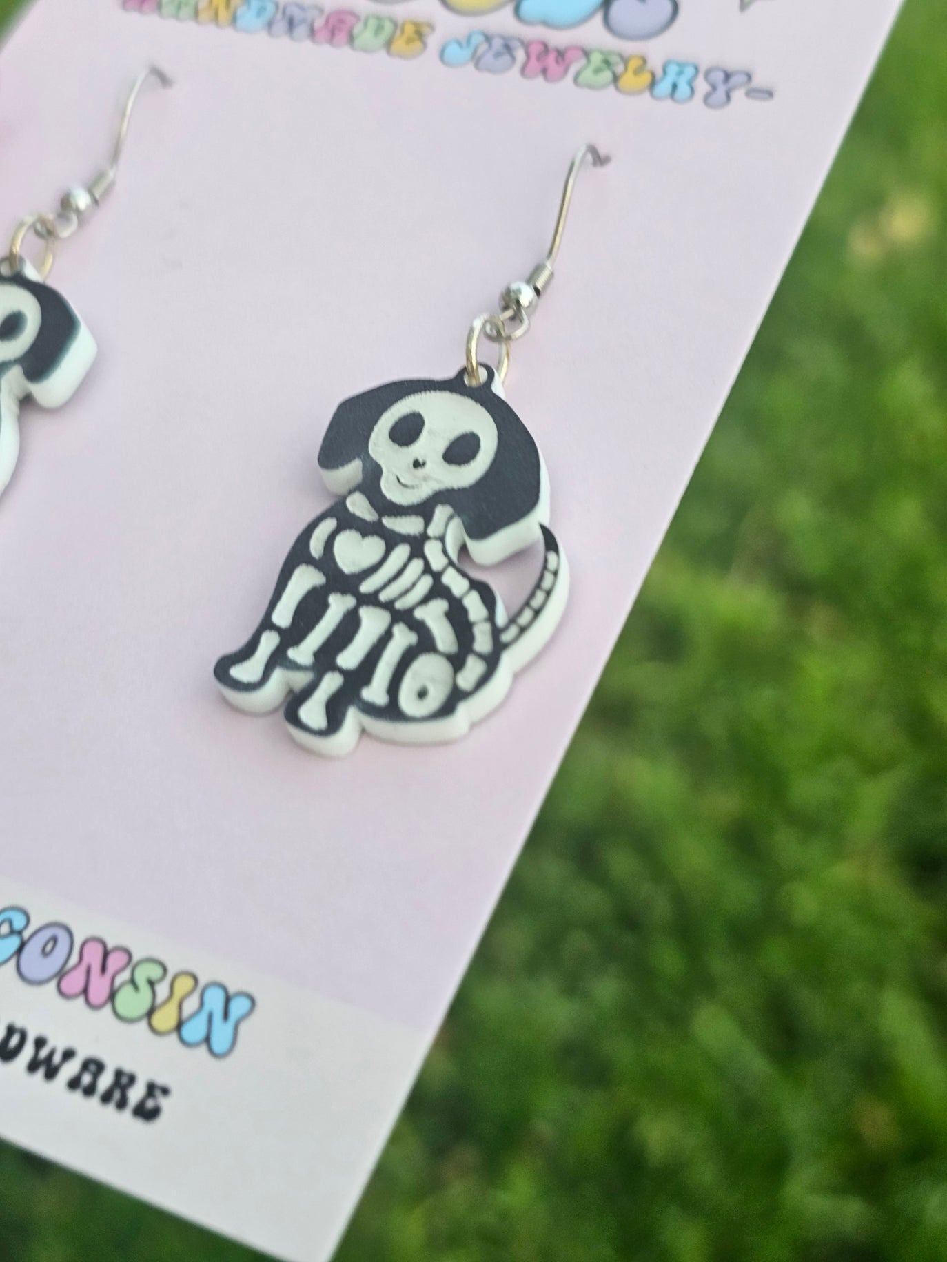 Dog Skeleton Earrings