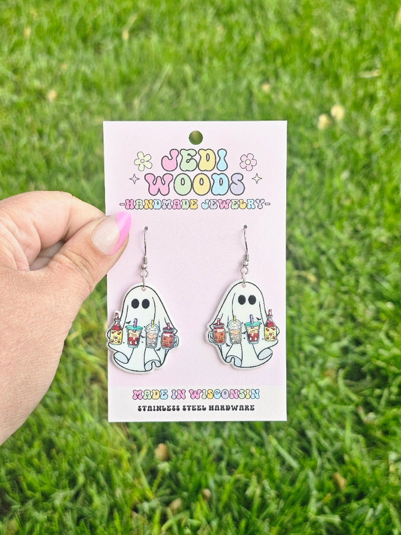 Boba Ghost Dangles