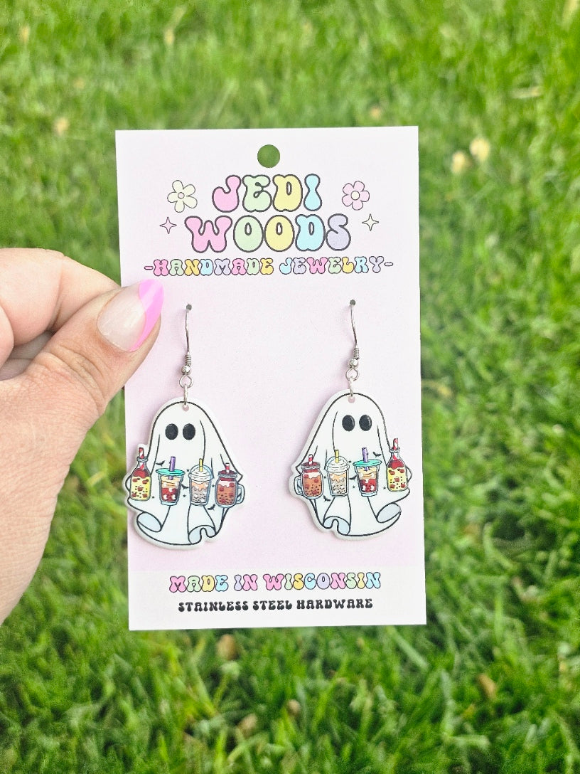 Boba Ghost Dangles