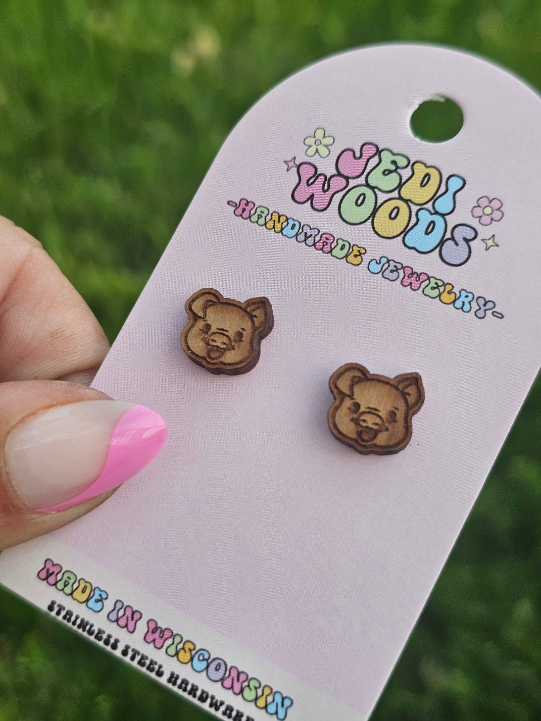 Wooden Pig Studs