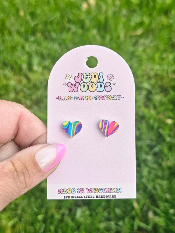 Hippy Heart Studs