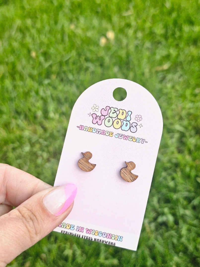 Walnut Wood Duck Studs