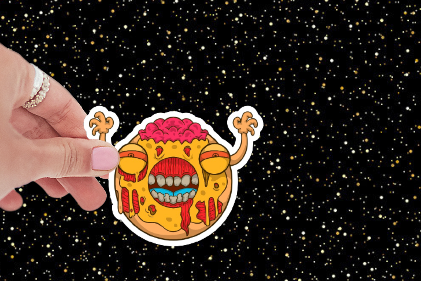 3 inch Zombie Donut Sticker