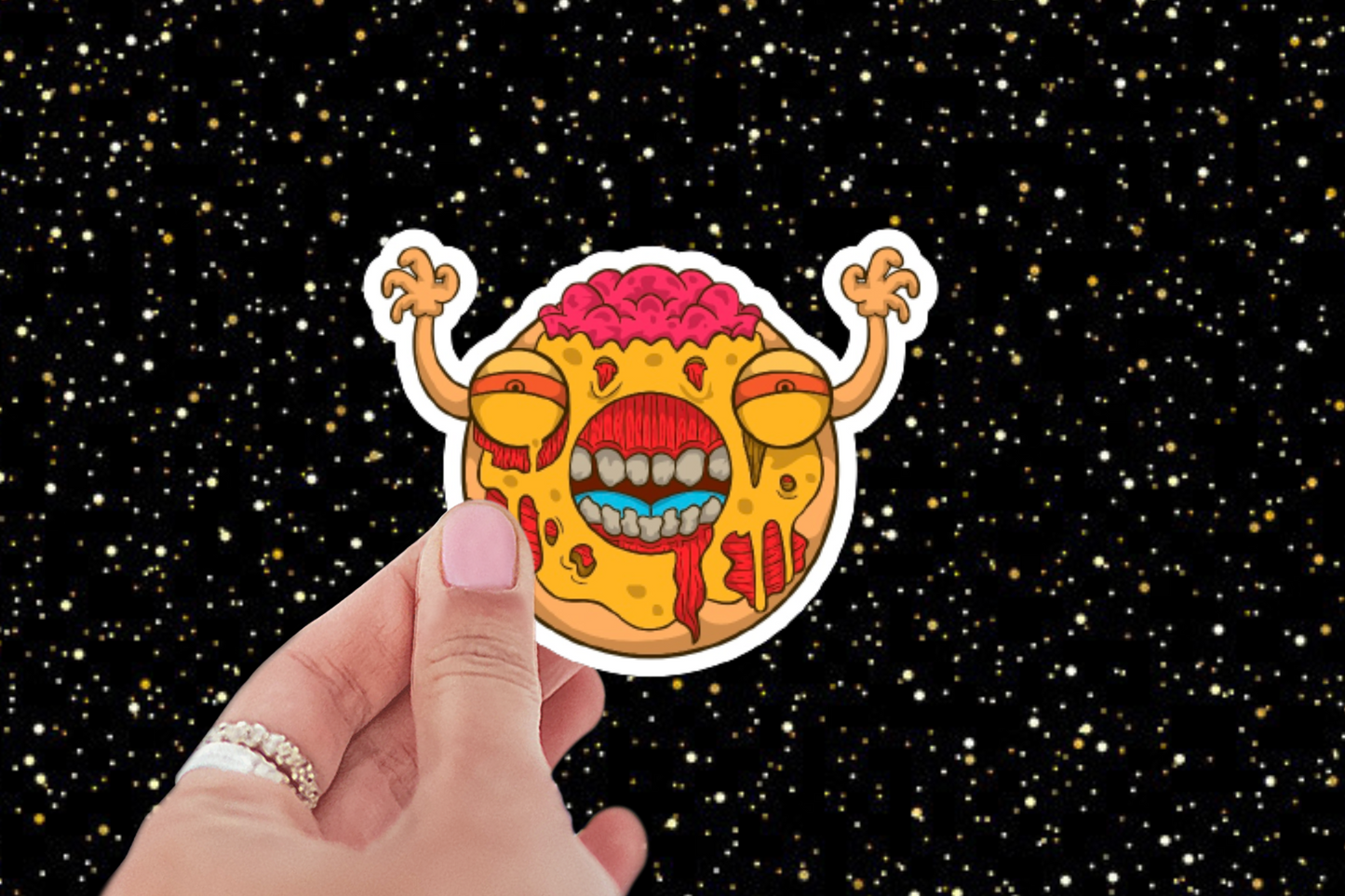 3 inch Zombie Donut Sticker
