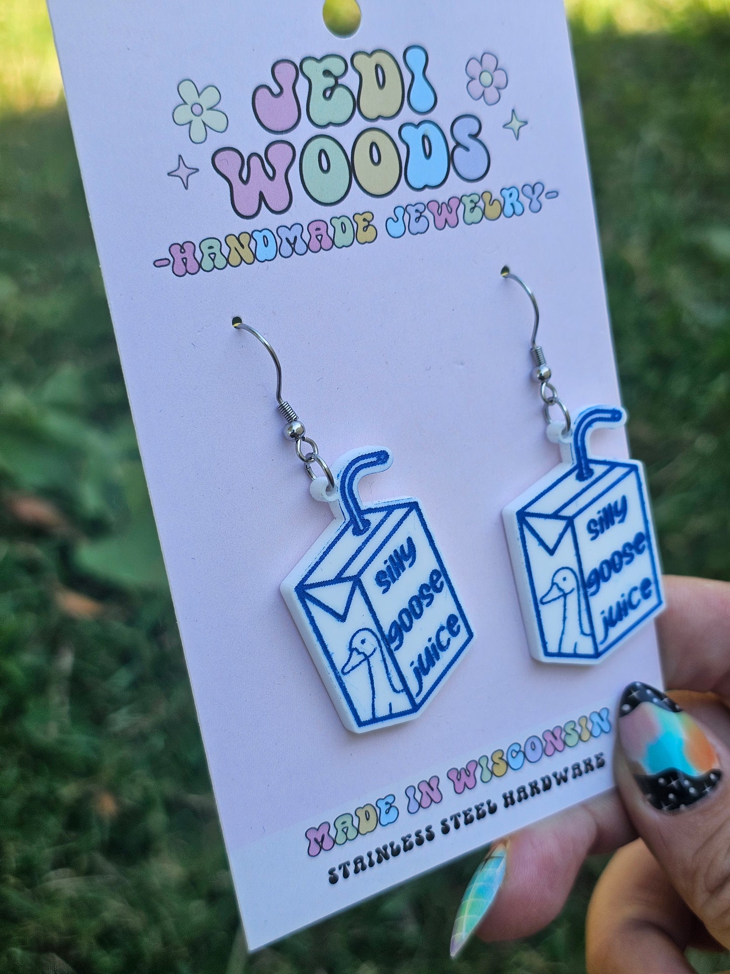 Silly Goose Juice Dangle Earrings