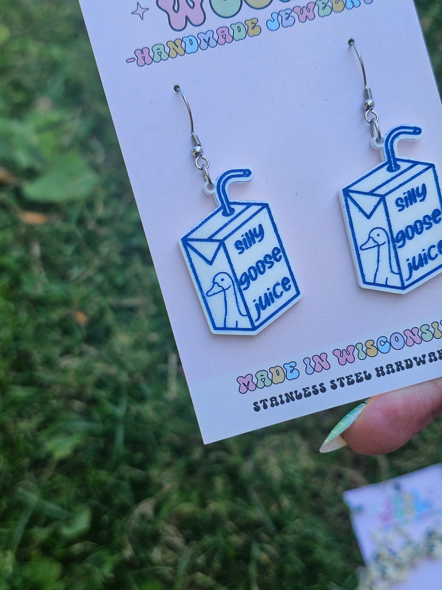 Silly Goose Juice Dangle Earrings