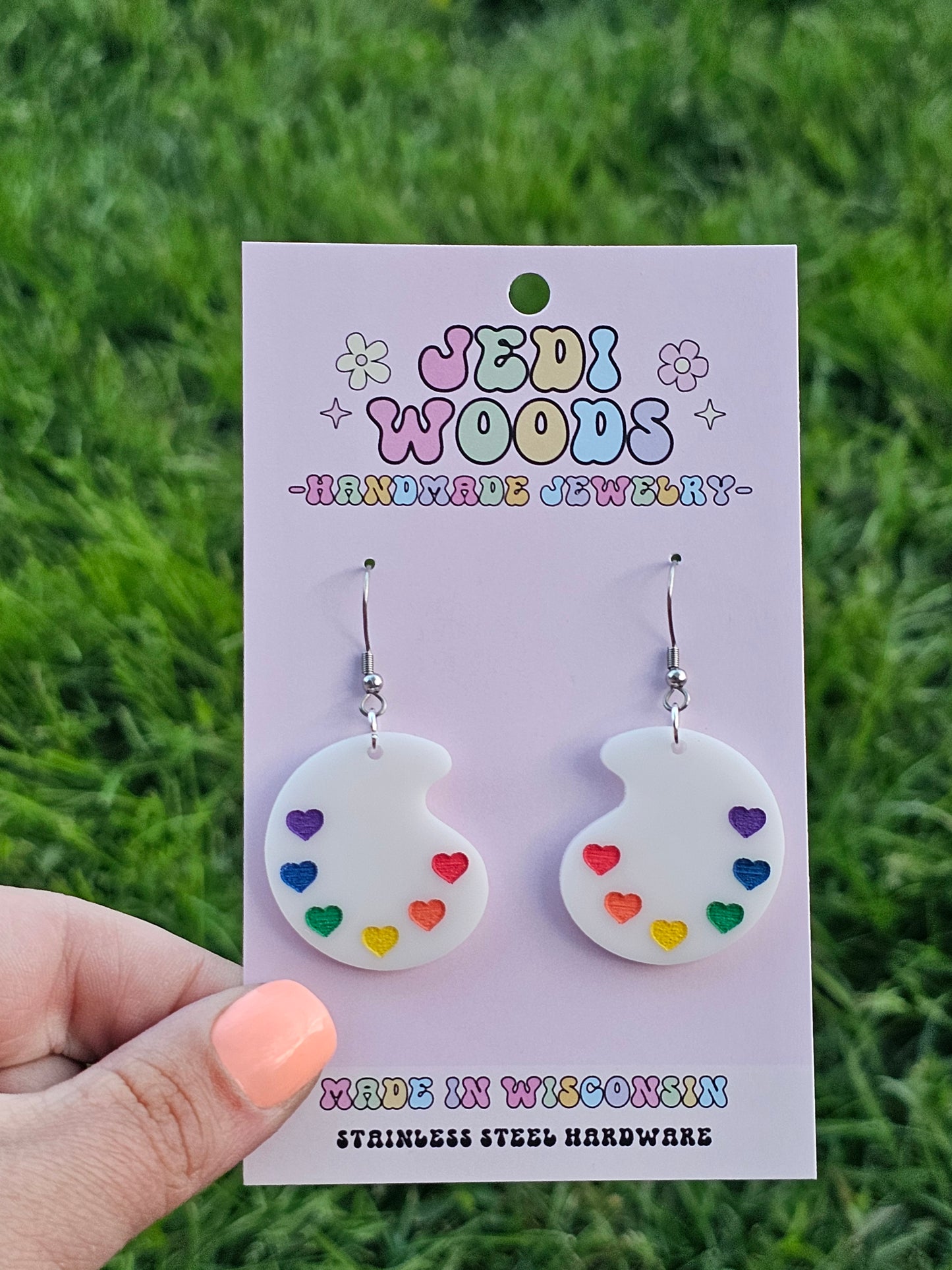 Rainbow Paint Palette Dangles