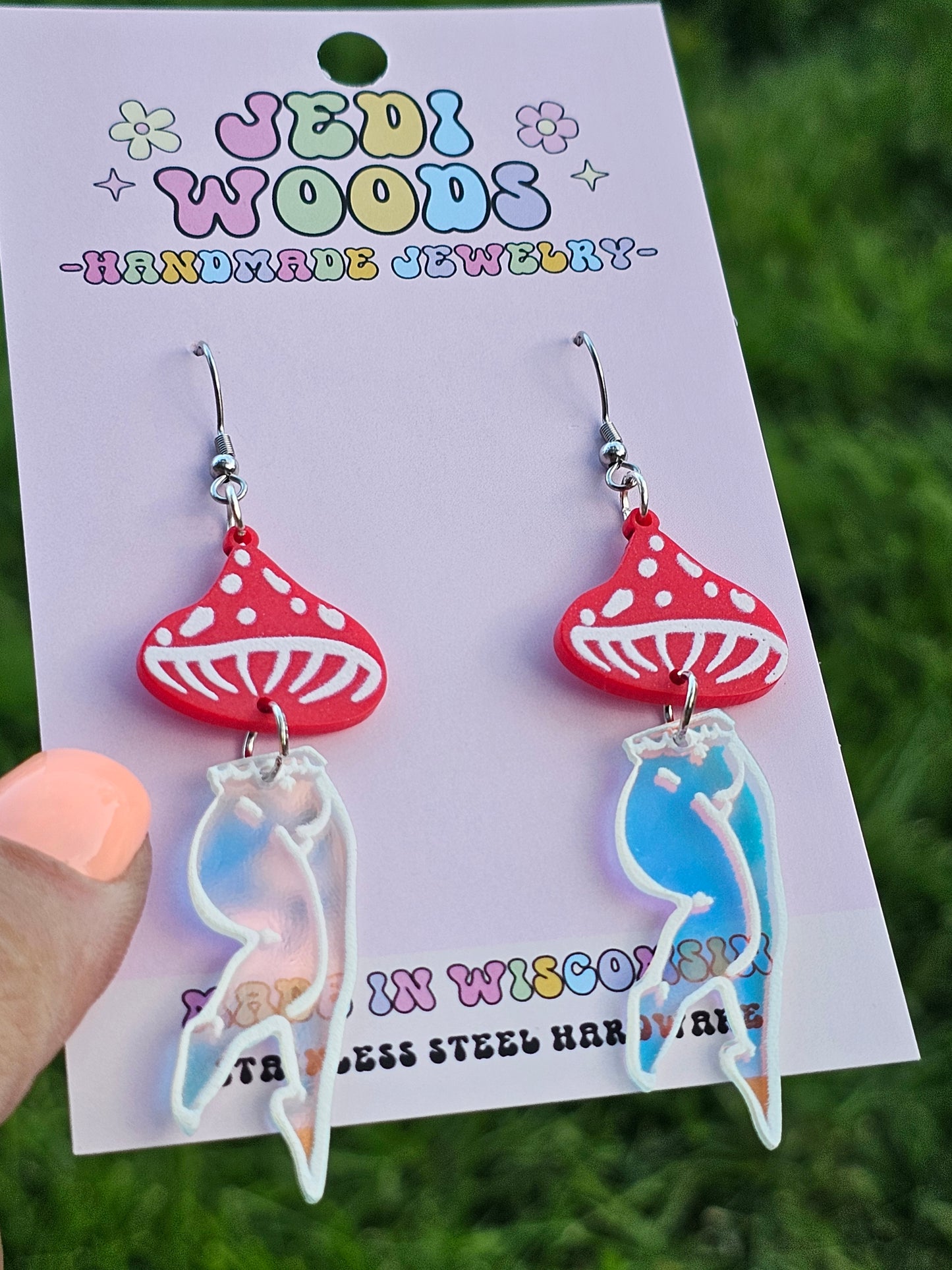 Mushroom Lady Earring Dangles