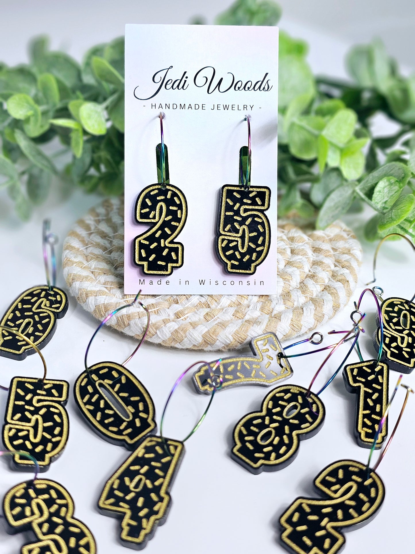 Black and Gold Birthday Candles