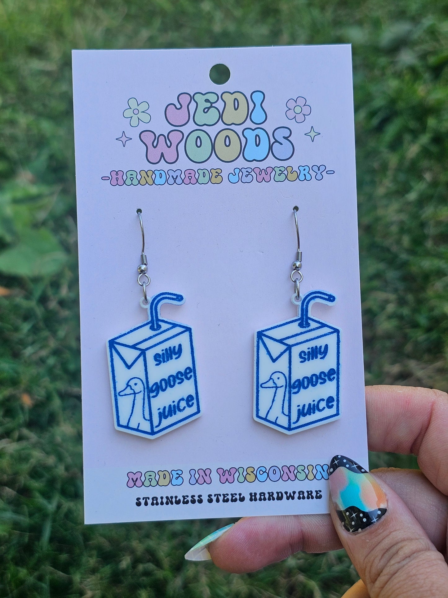 Silly Goose Juice Dangle Earrings