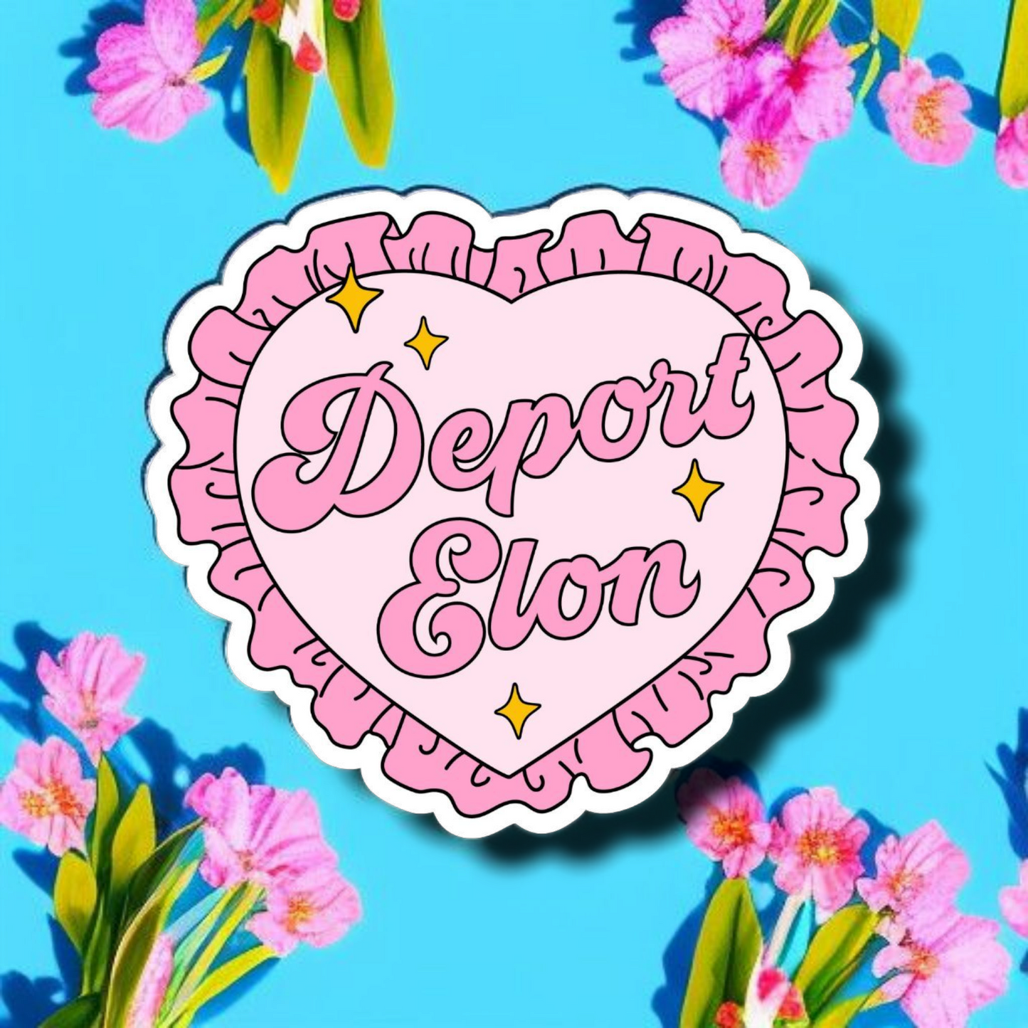 Deport Elon Musk - 3 Inch Glossy Waterproof Sticker