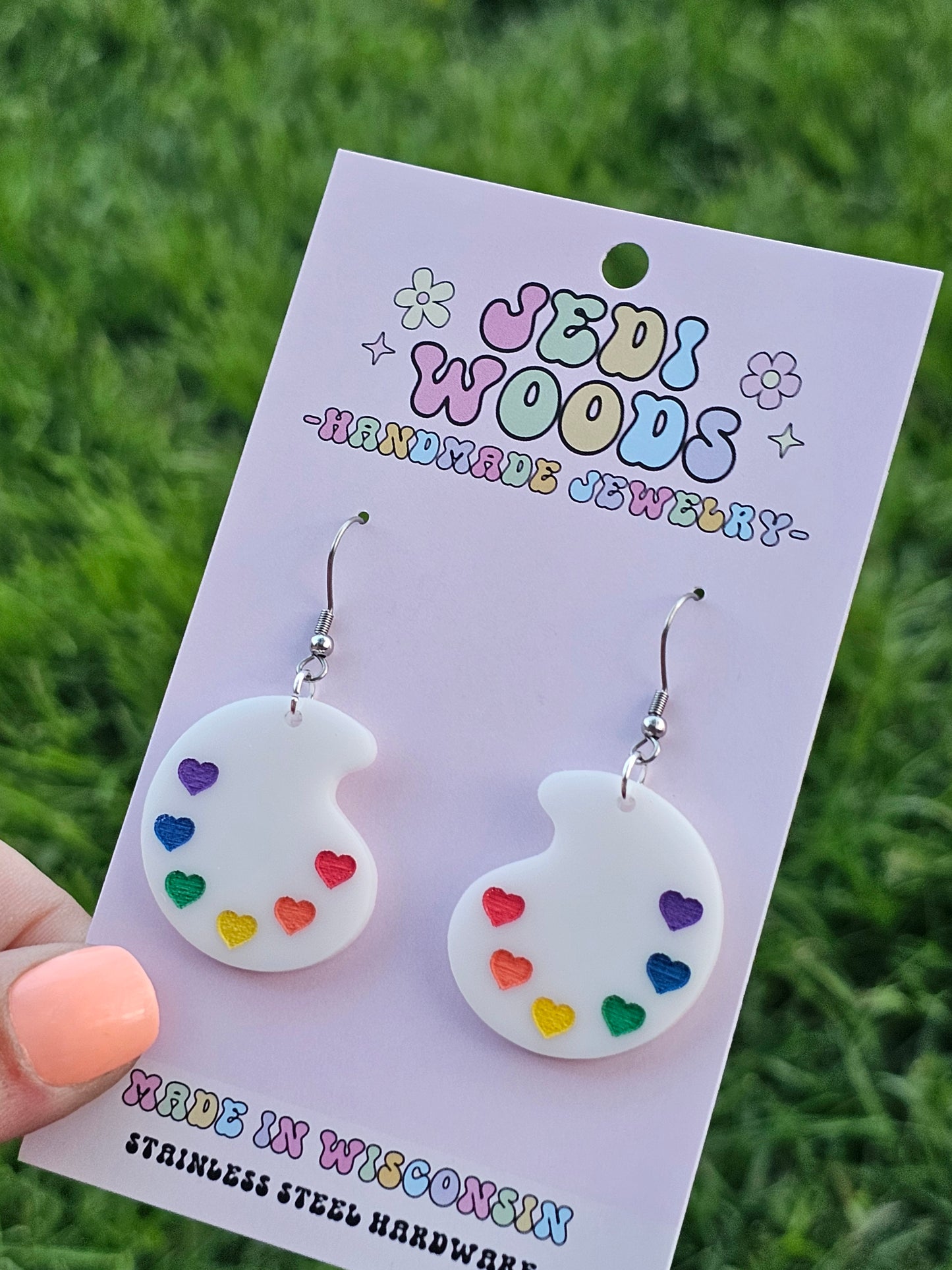 Rainbow Paint Palette Dangles