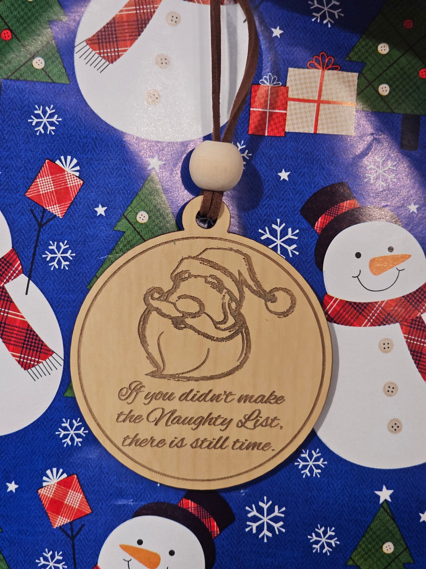 Naughty List - Wooden Ornament