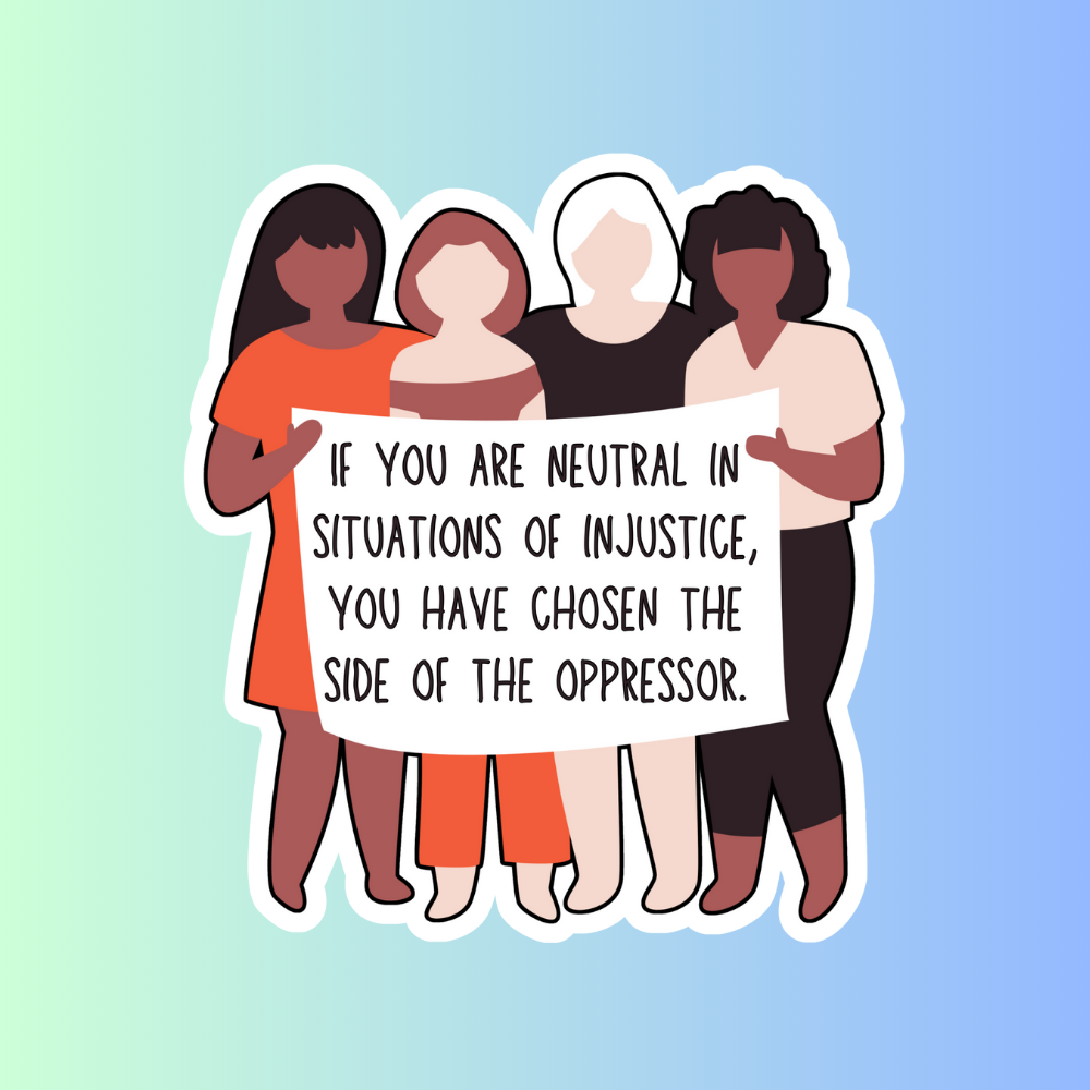 Don't Stay Neutral 3 inch Sticker