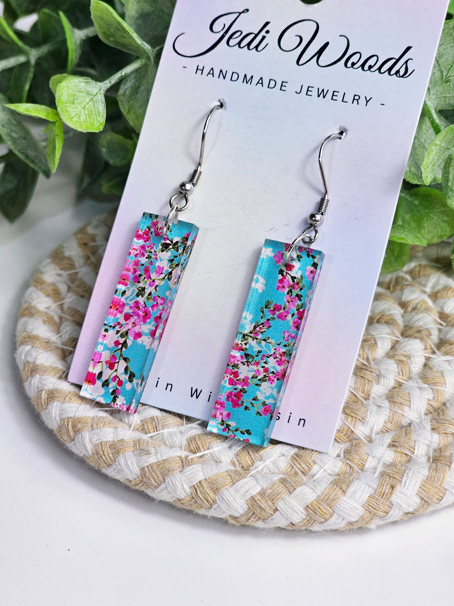 Cherry Blossom Bar Dangles