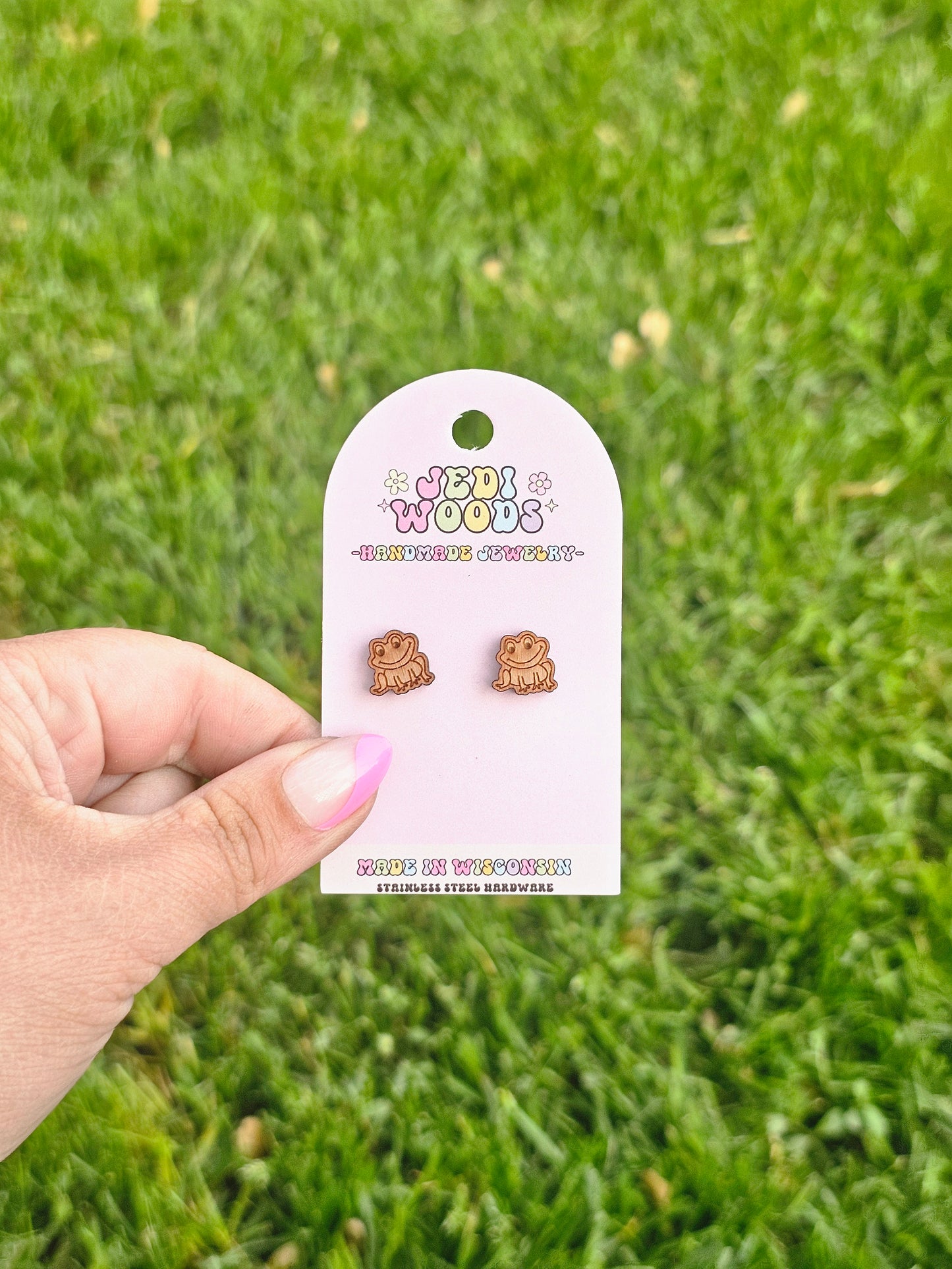 Wooden Frog Studs