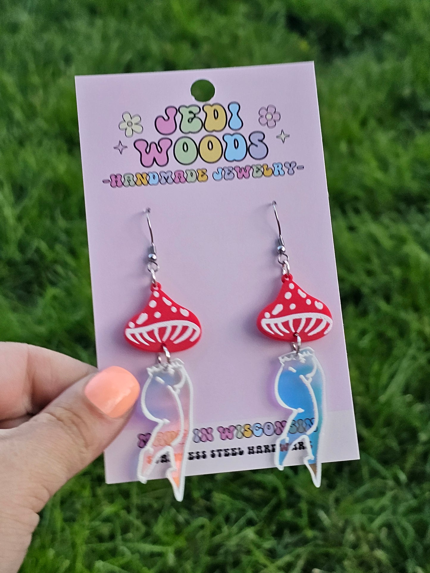 Mushroom Lady Earring Dangles