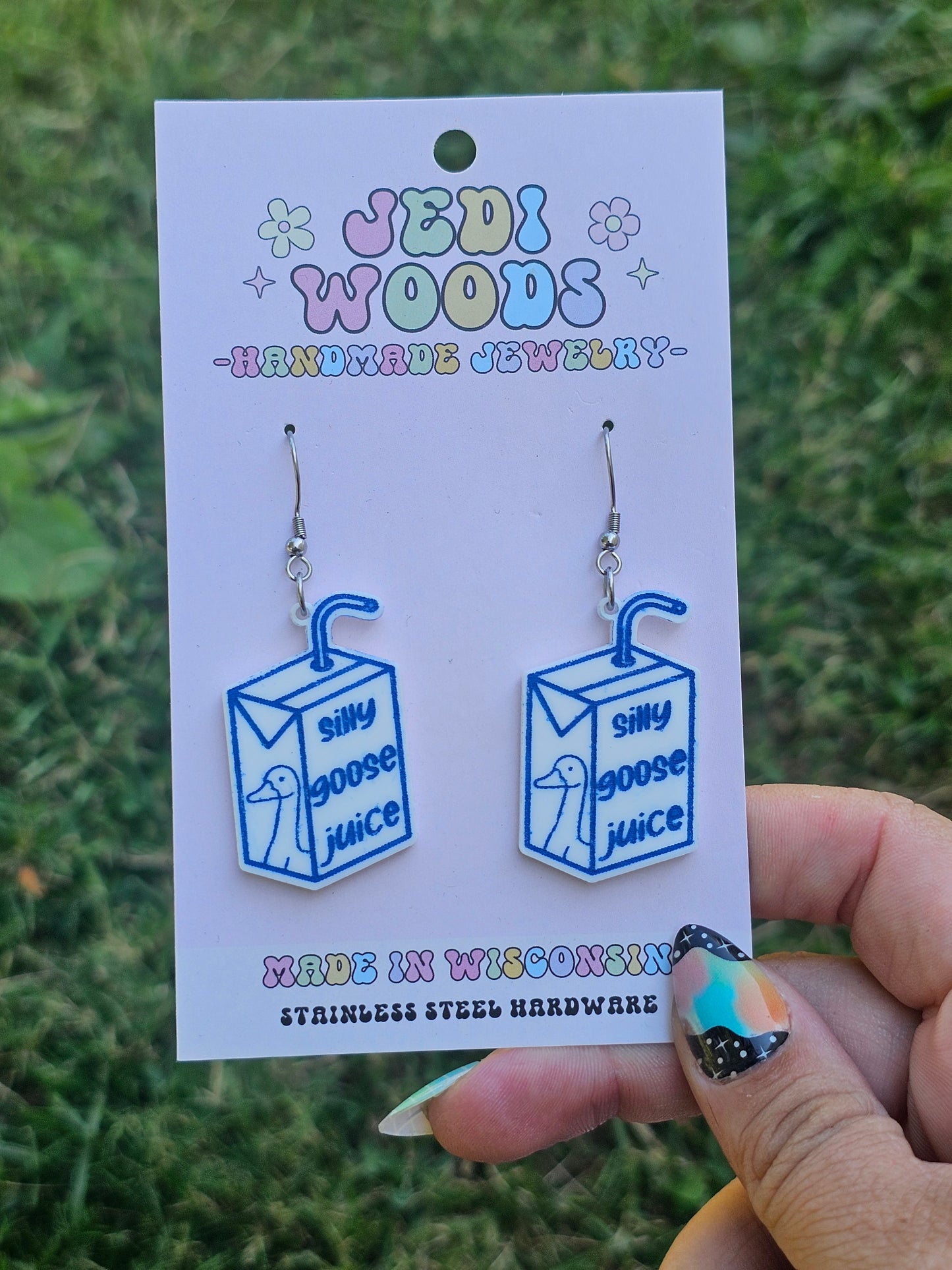 Silly Goose Juice Dangle Earrings