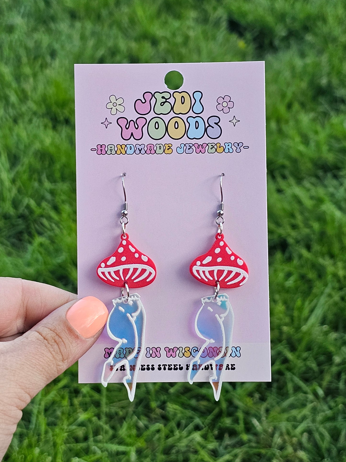 Mushroom Lady Earring Dangles
