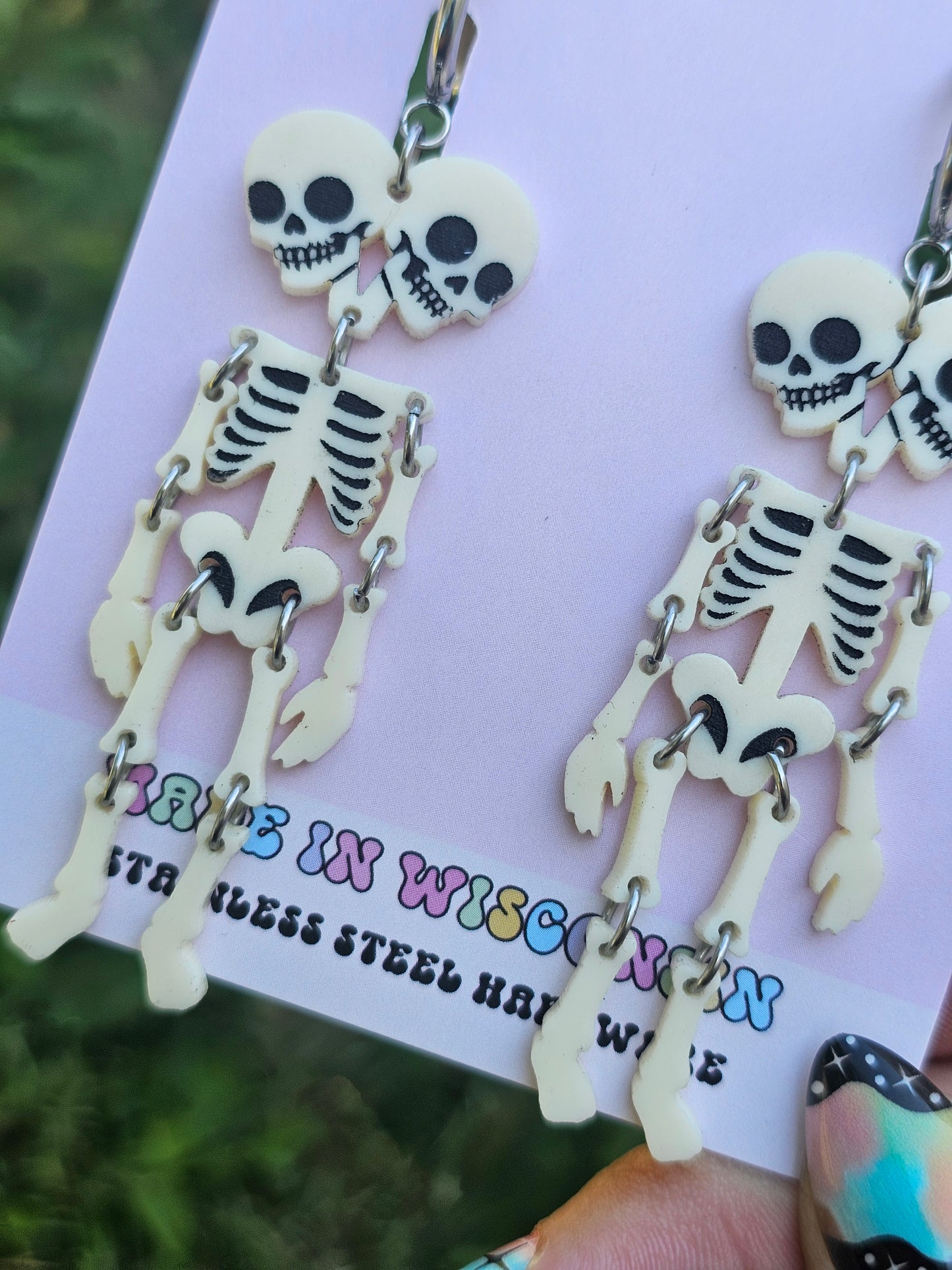 Double Headed Skeleton Earrings