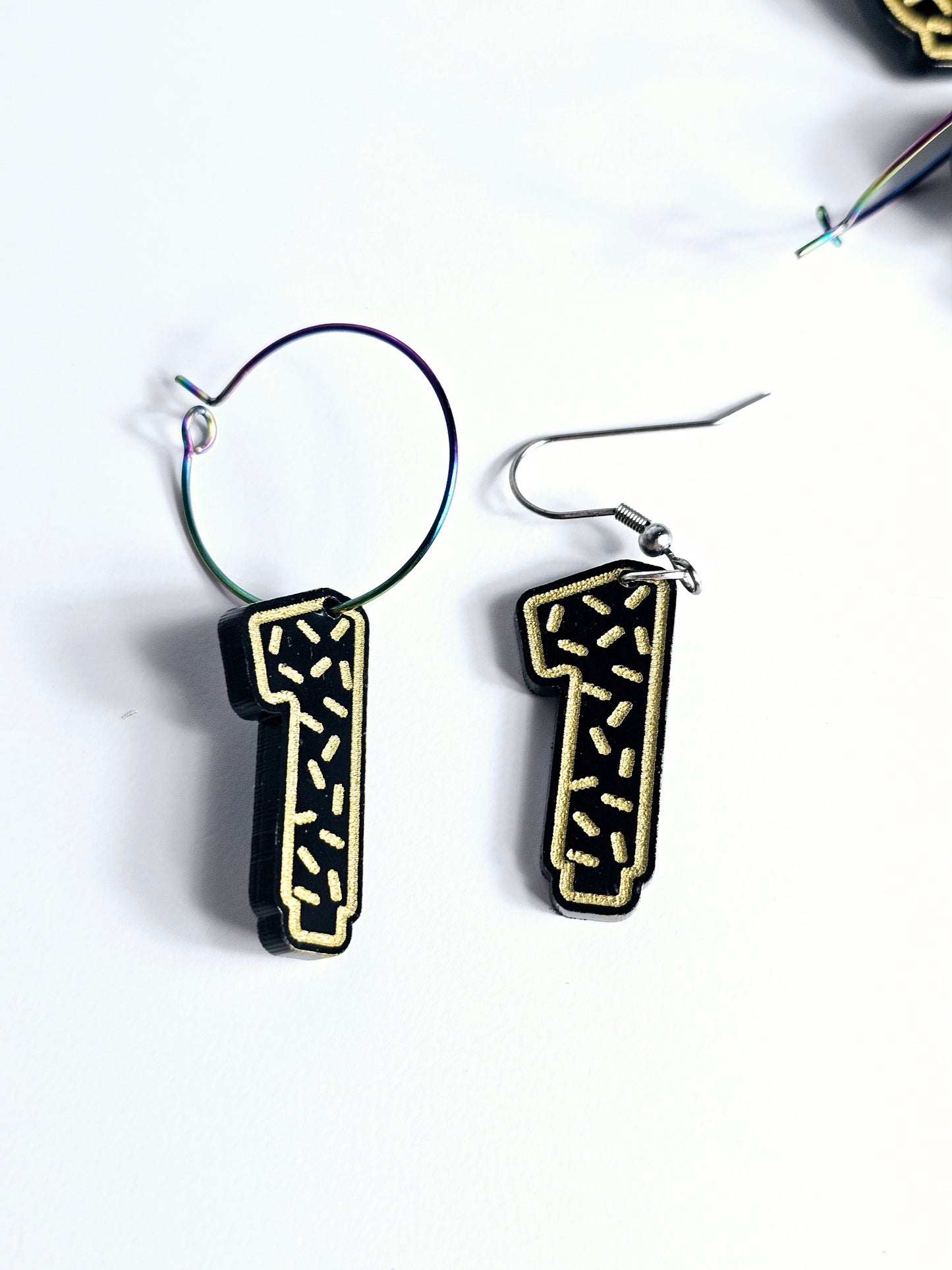 Black and Gold Birthday Candles
