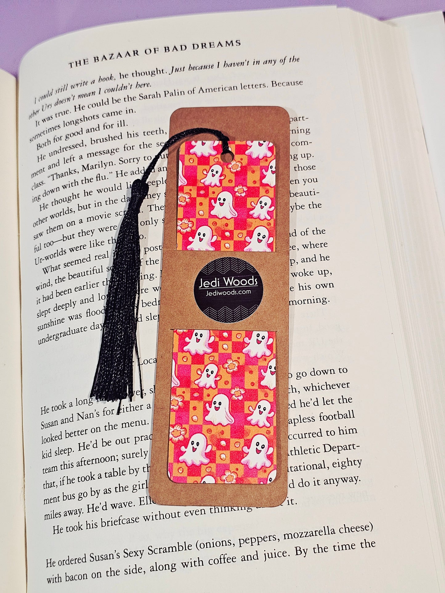Checkered Pretty Ghosts Bookmark