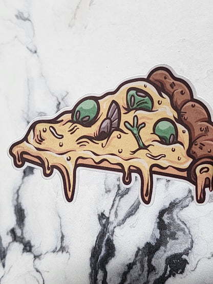 Alien Pizza Sticker