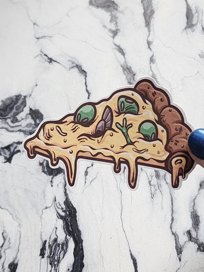 Alien Pizza Sticker